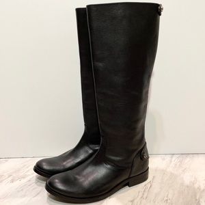 New! Frye Melissa Button Back Zipper Black Boot